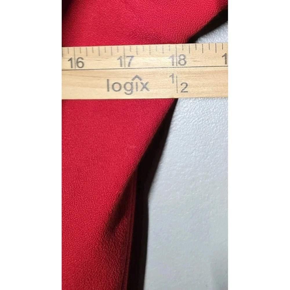 Zara Basic Red Womens Size Medium Long Blazer Inverted Collar Made in Spain